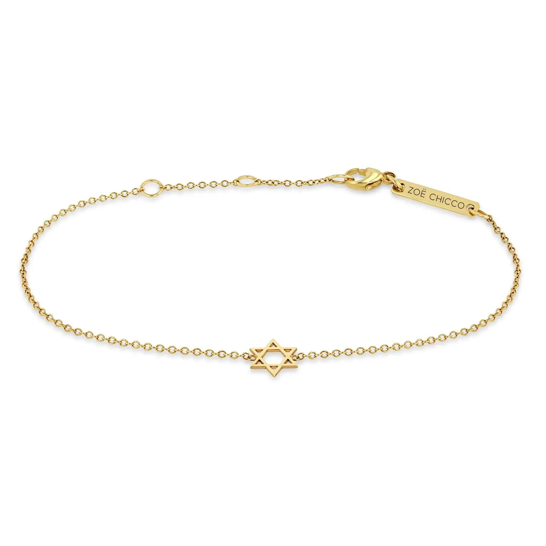 14k Midi Bitty Star of David Bracelet