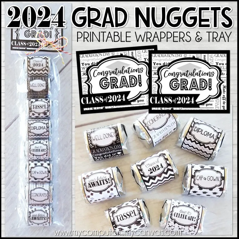 2024 Graduation BUNDLE (Nugget, Subway Art, Gift Basket & GNOMES) PRINTABLE