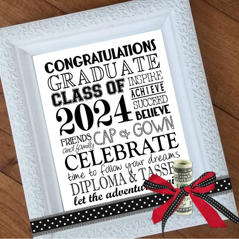 2024 Graduation BUNDLE (Nugget, Subway Art, Gift Basket & GNOMES) PRINTABLE