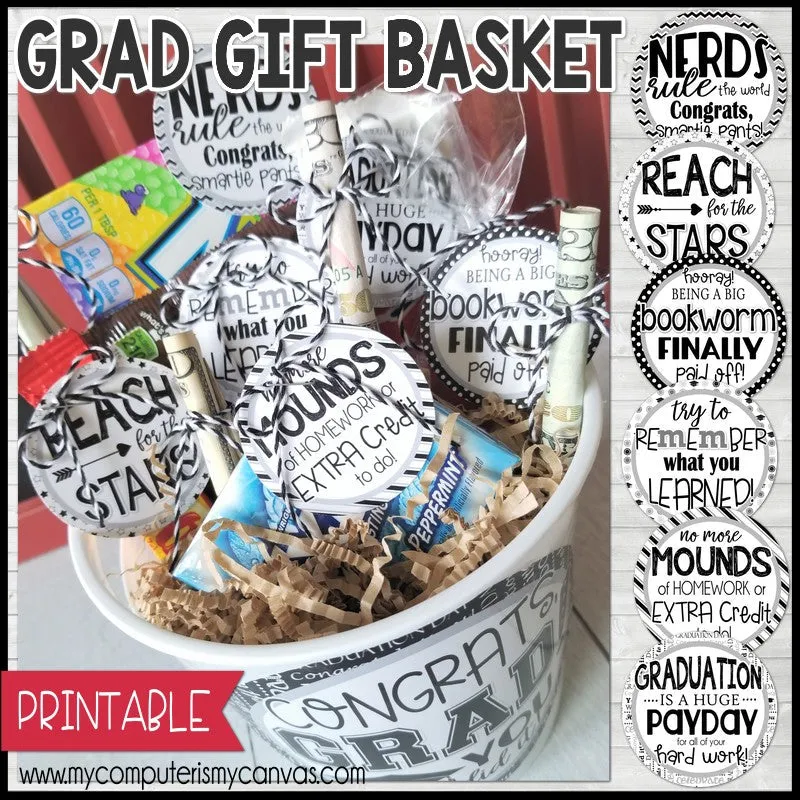 2024 Graduation BUNDLE (Nugget, Subway Art, Gift Basket & GNOMES) PRINTABLE