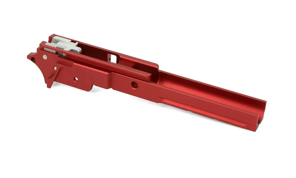 Airsoft Masterpiece 4.3″ Aluminum Advance Frame with Tactical Rail for Hi-CAPA 4.3 (Red)