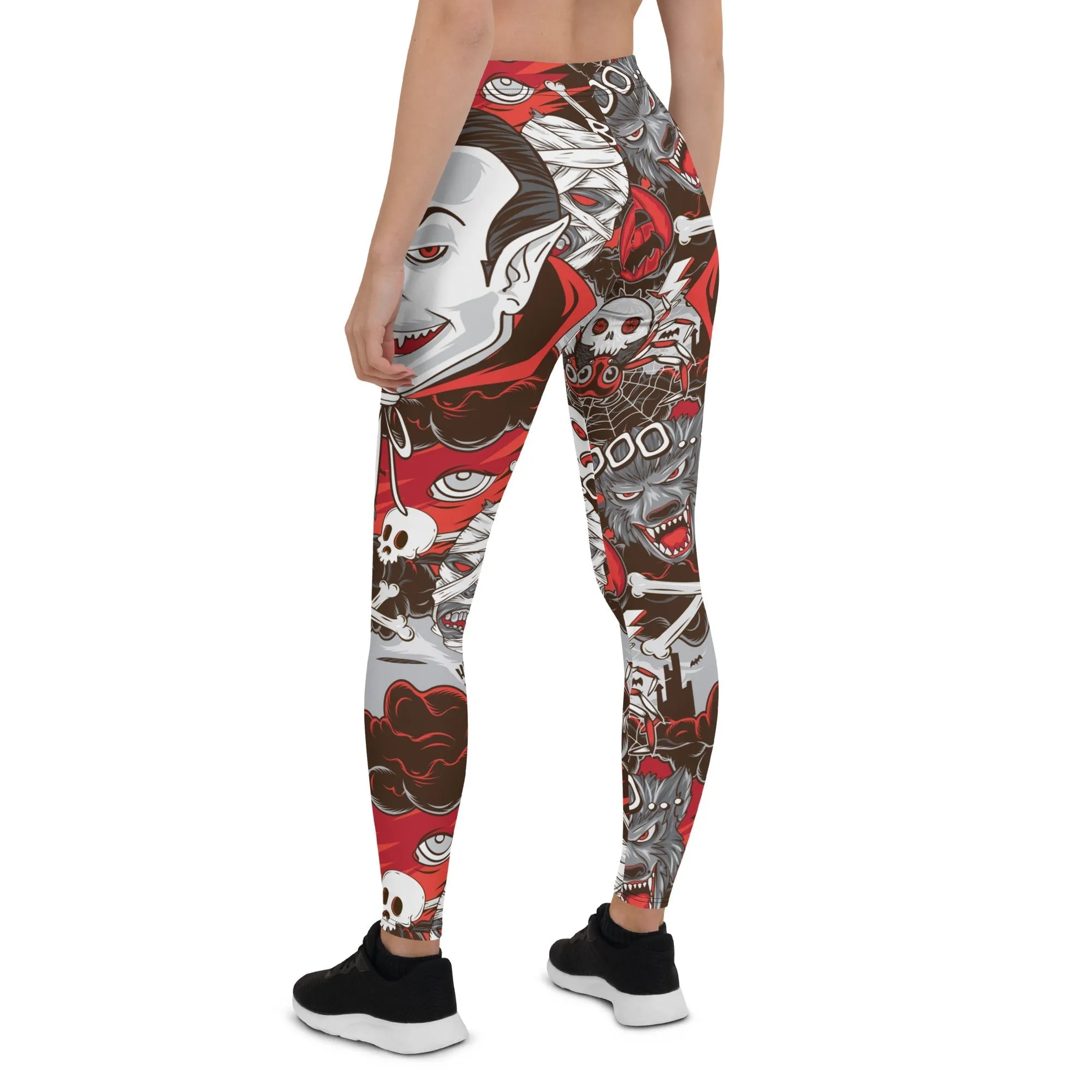 All the Horrors of Halloween Leggings