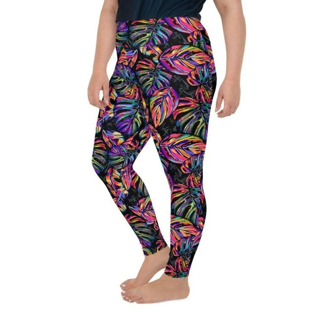 Artsy Tropical Plus Size Leggings