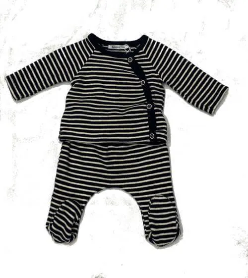 Babidu Baby Girl Organic Cotton Stripped T-Shirt & Leggings