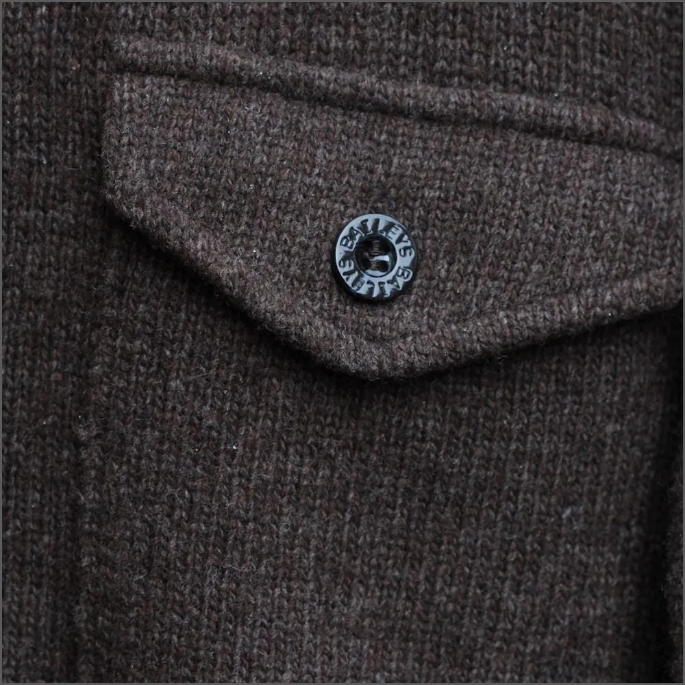 Baileys Brown Lambswool Cardigan^