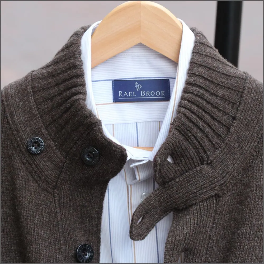 Baileys Brown Lambswool Cardigan^