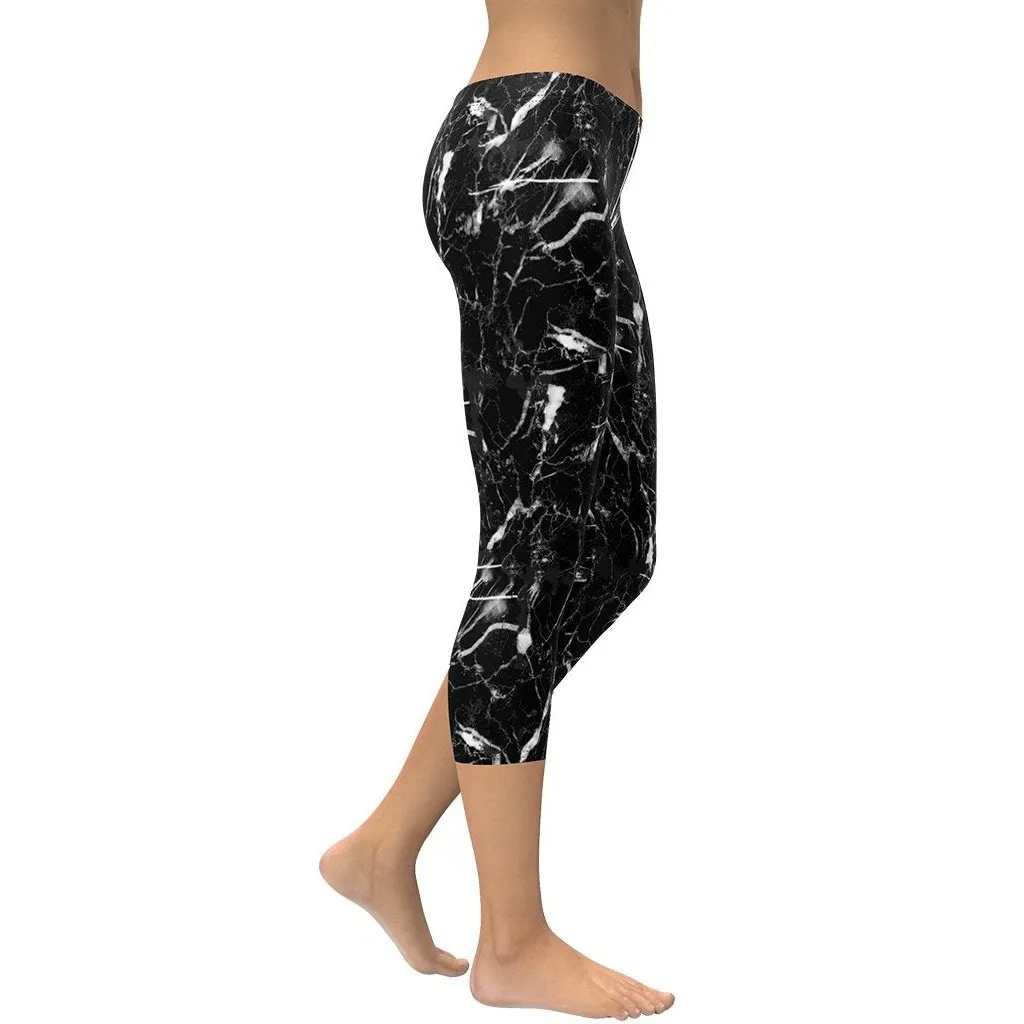 Black Marble Capris