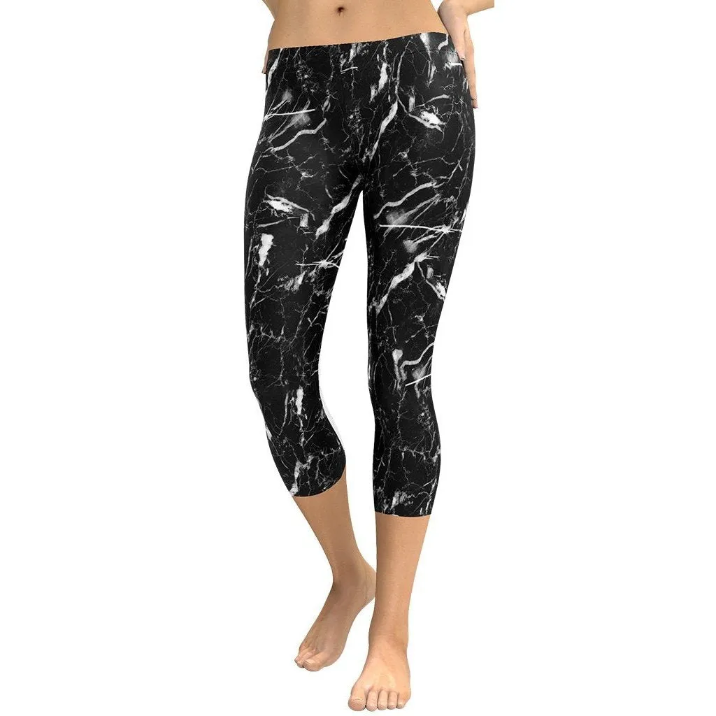 Black Marble Capris