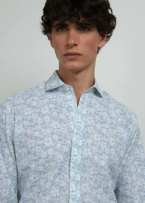 Camicia in lino stampata