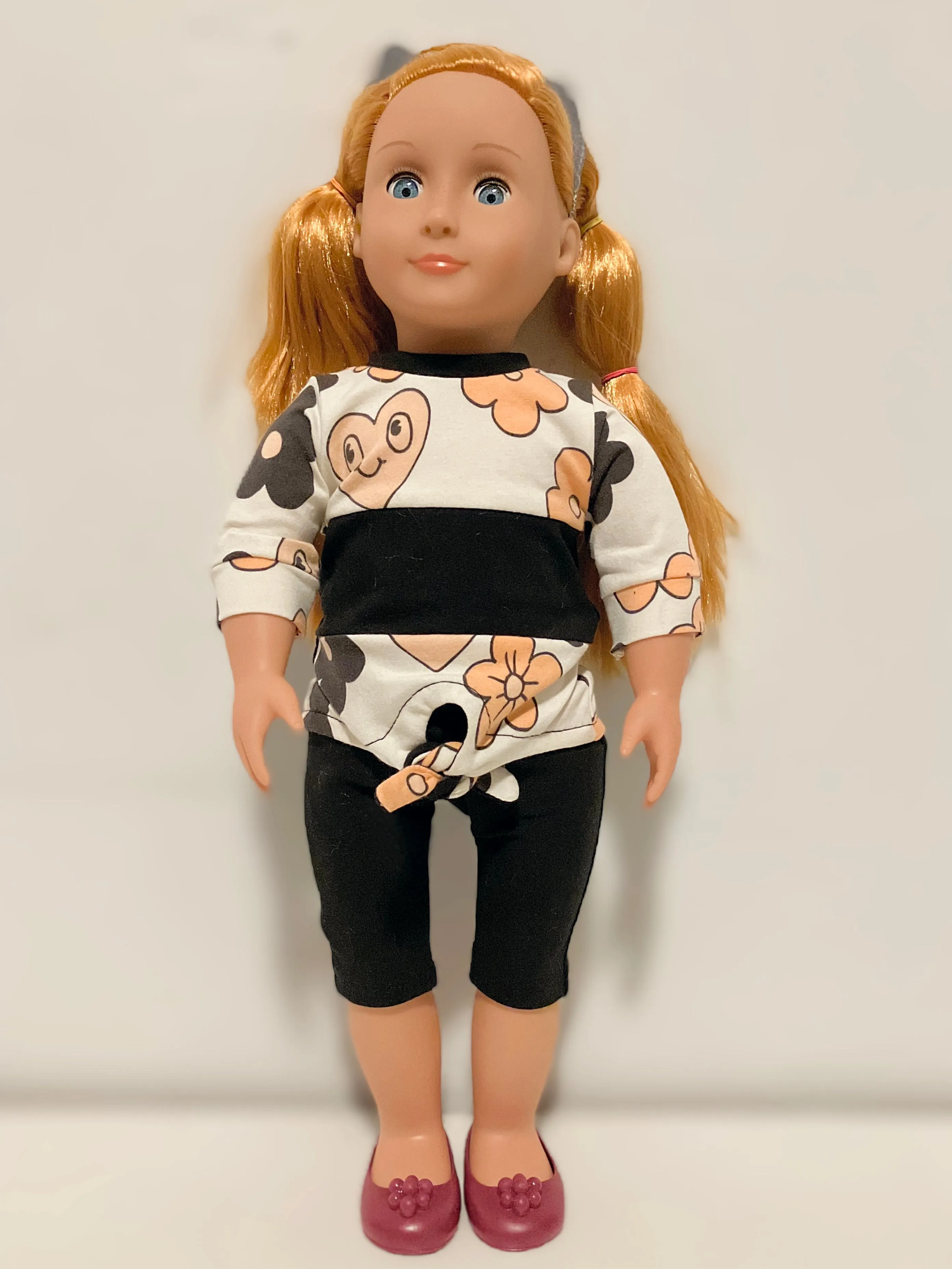 Color-Block Tie Top & Sunshine Leggings Doll Pattern Set