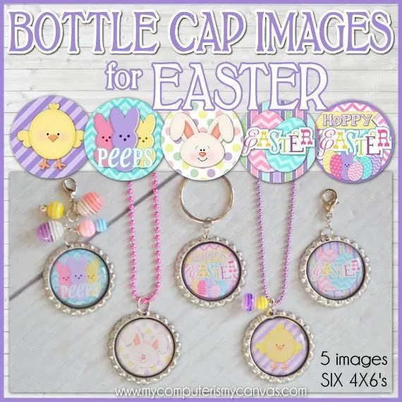 Easter Bottle Cap PRINTABLE