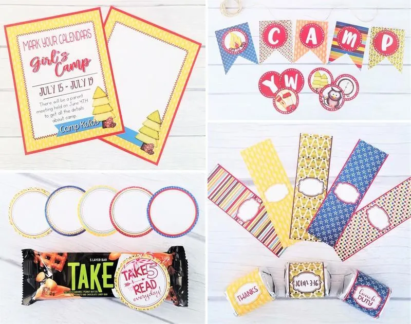 Editable Event Kit {CAMP THEMED} PRINTABLE