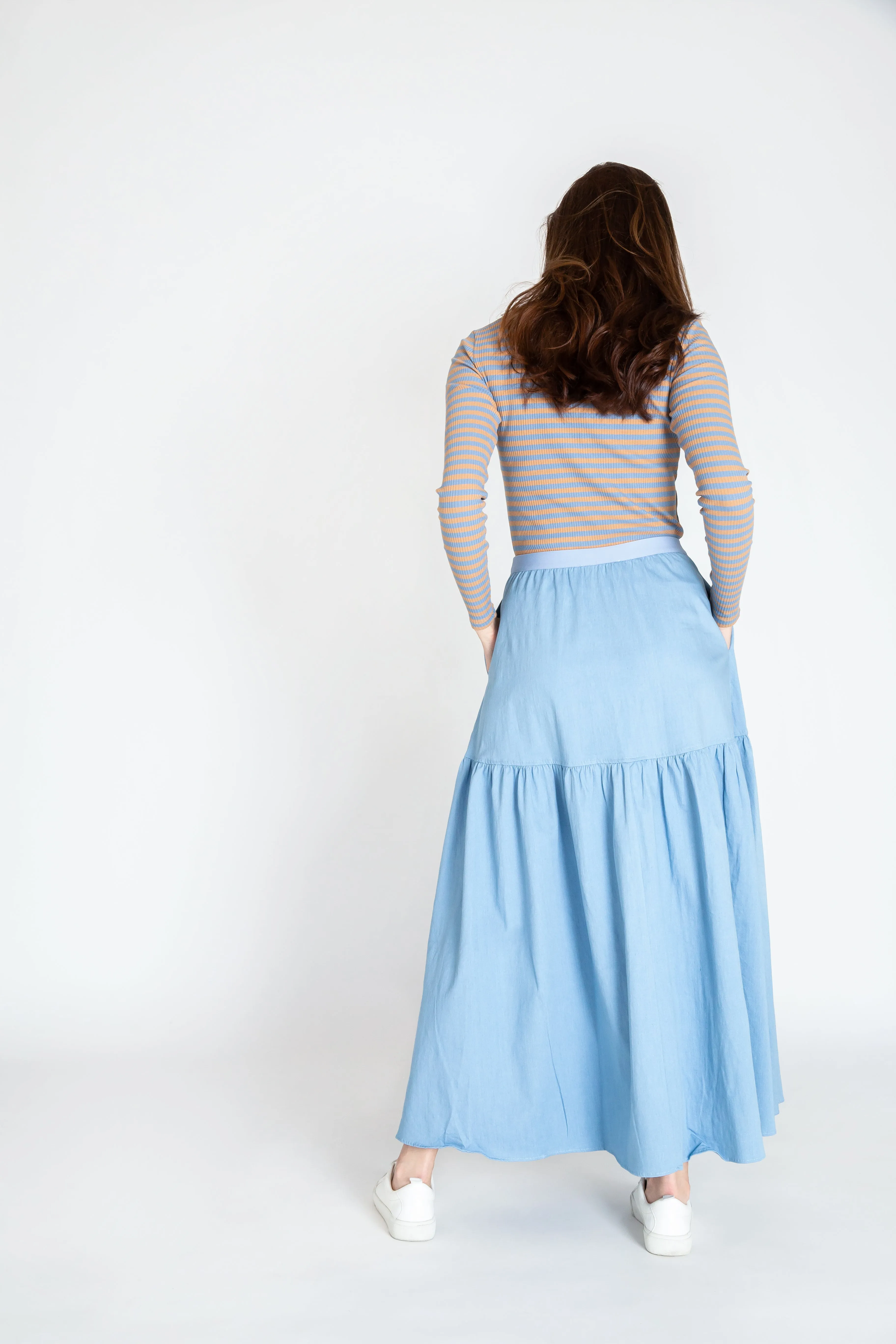 Elastic Drop Waist Skirt