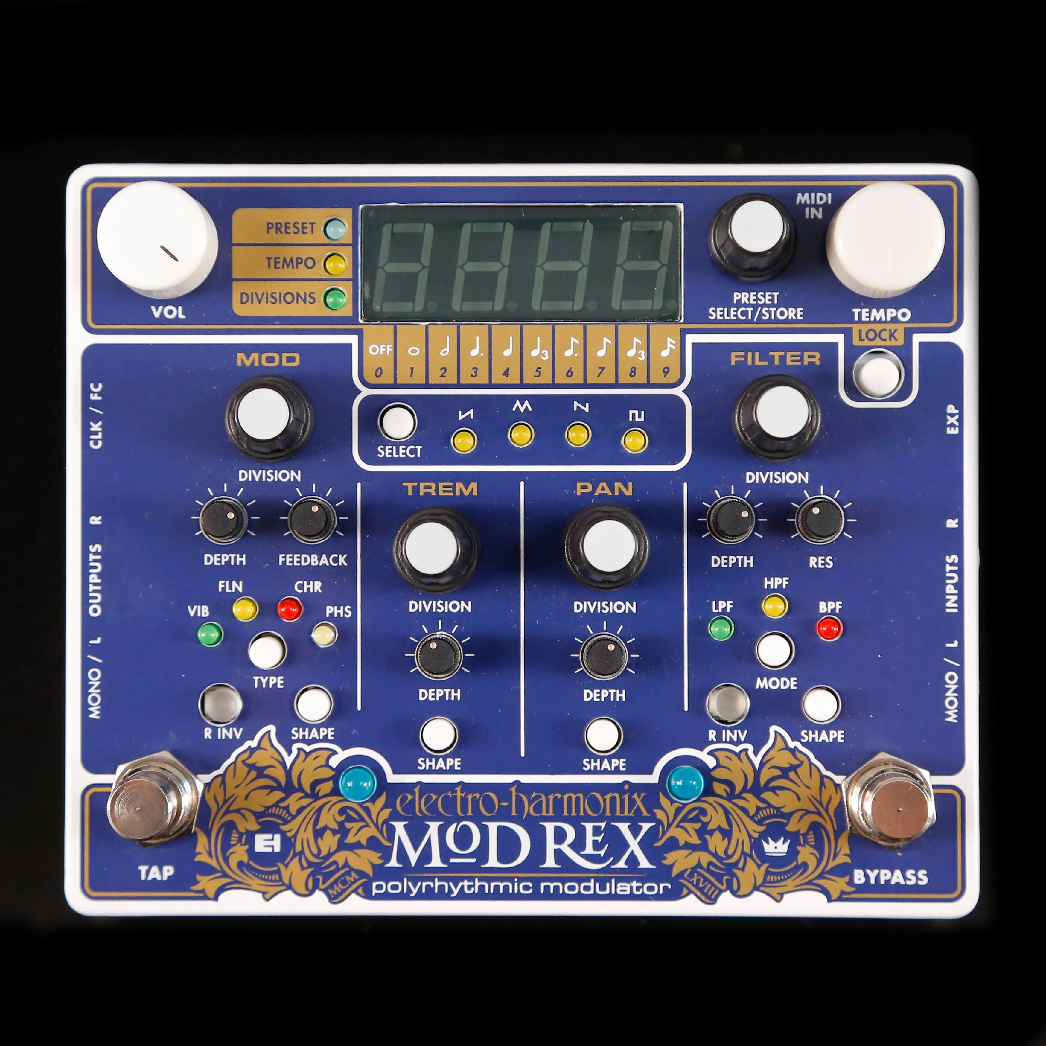 Electro-Harmonix MOD REX Poly-Rhythmic Modulator Pedal