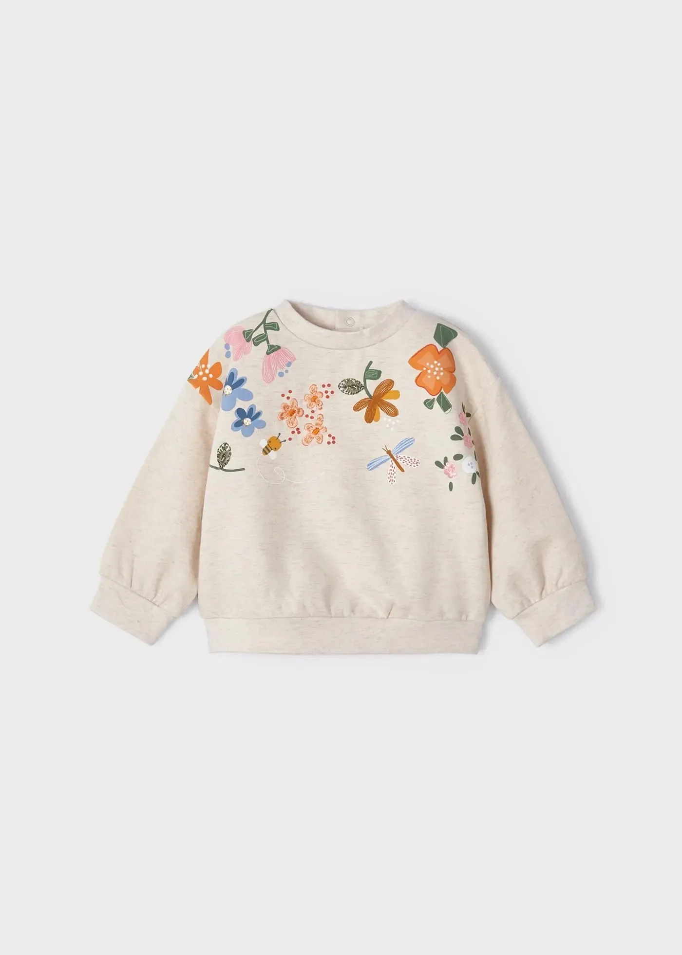 Embroidered Flowered Sweatshirt Baby Girl - Lino | Mayoral