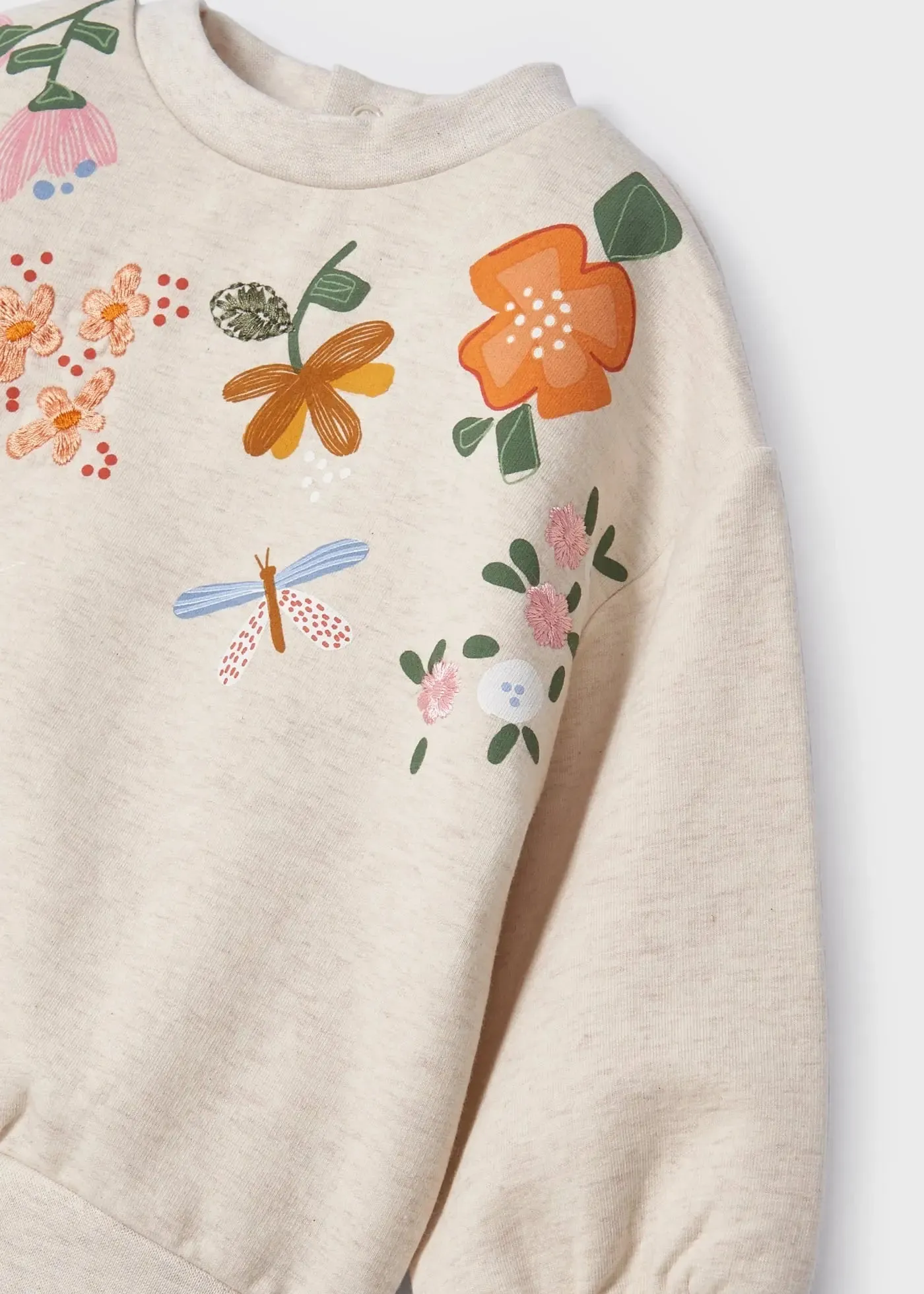 Embroidered Flowered Sweatshirt Baby Girl - Lino | Mayoral