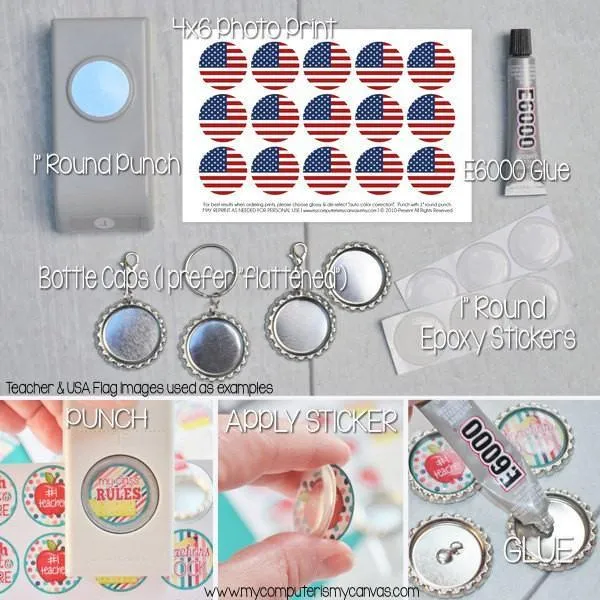 Flag Bottle Cap PRINTABLE {SWITZERLAND}