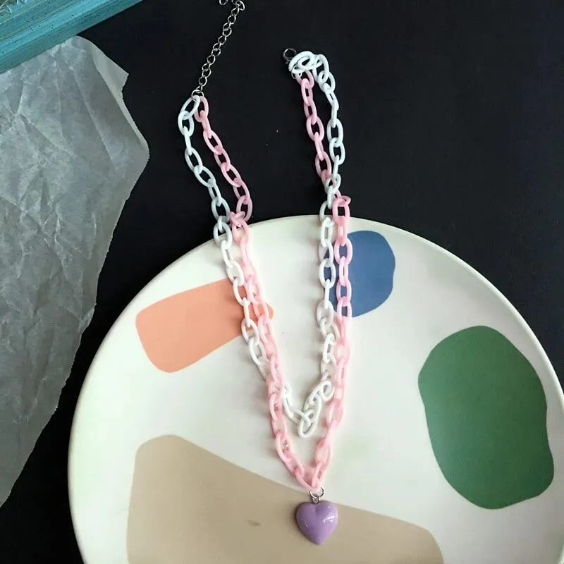 HARAJUKU CUTE HEART NECKLACE BY13016