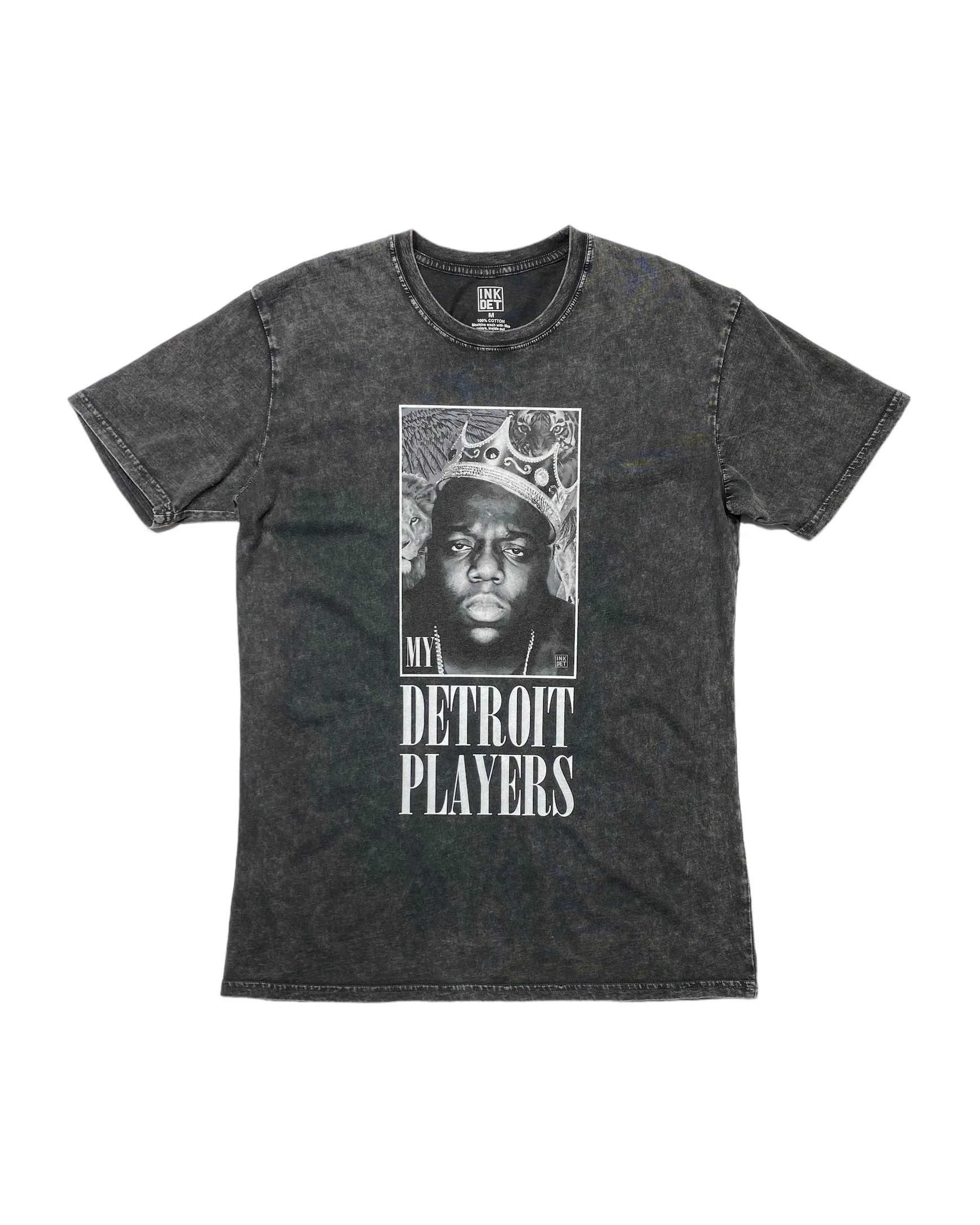 Ink Detroit My Detroit Players Mineral Wash T-Shirt - Black