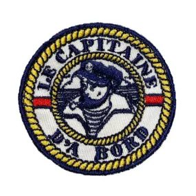 LE CAPITAINE D'A BORD - Écusson logo brodé (taille  2 pouces)