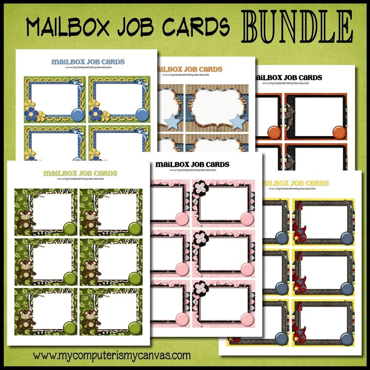 Mailbox Job Chore Cards - PRINTABLE {CLEARANCE}