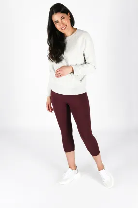 Maternity Revitalise Cropped Leggings - Winter Berry