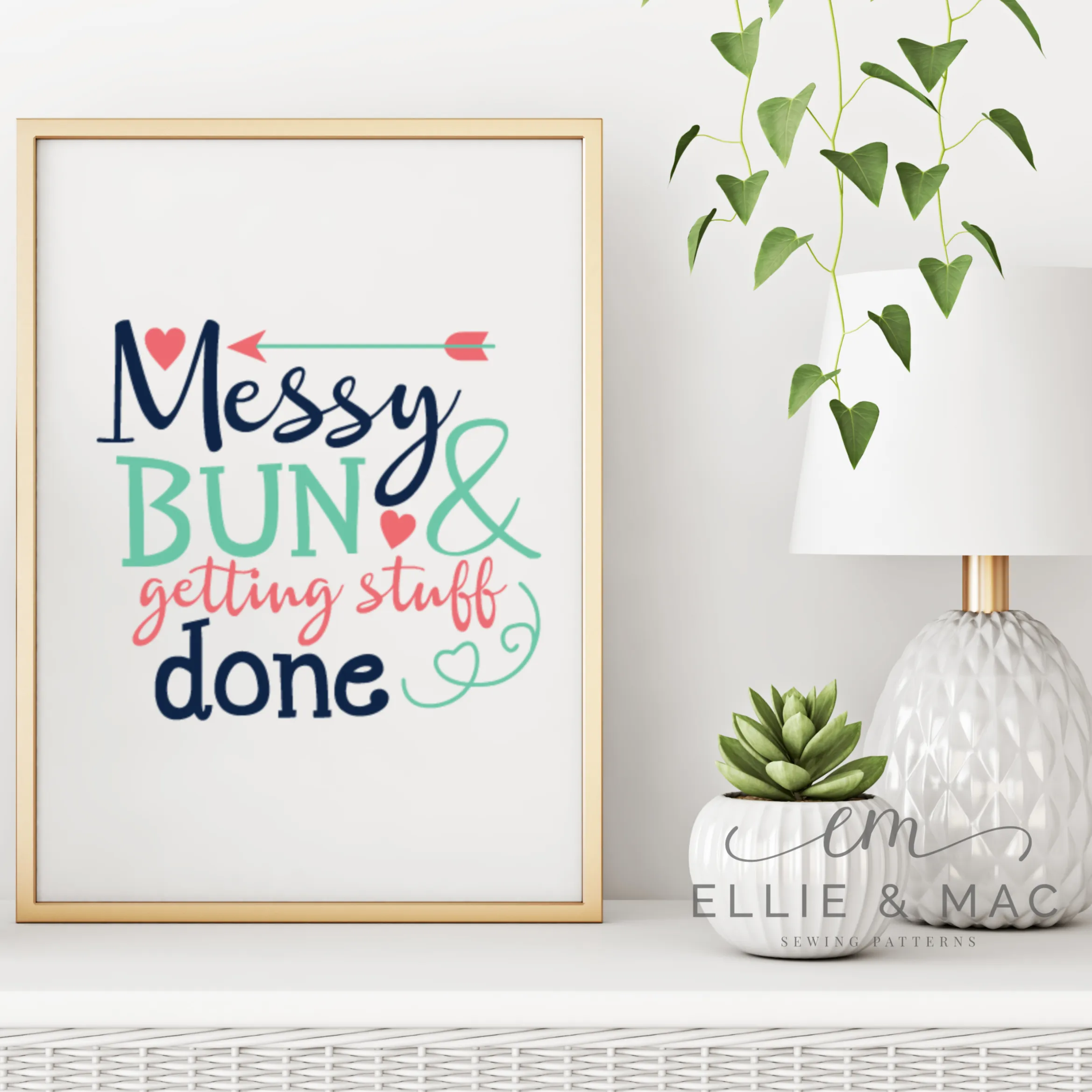 Messy Bun Getting Stuff Done SVG Cutting File