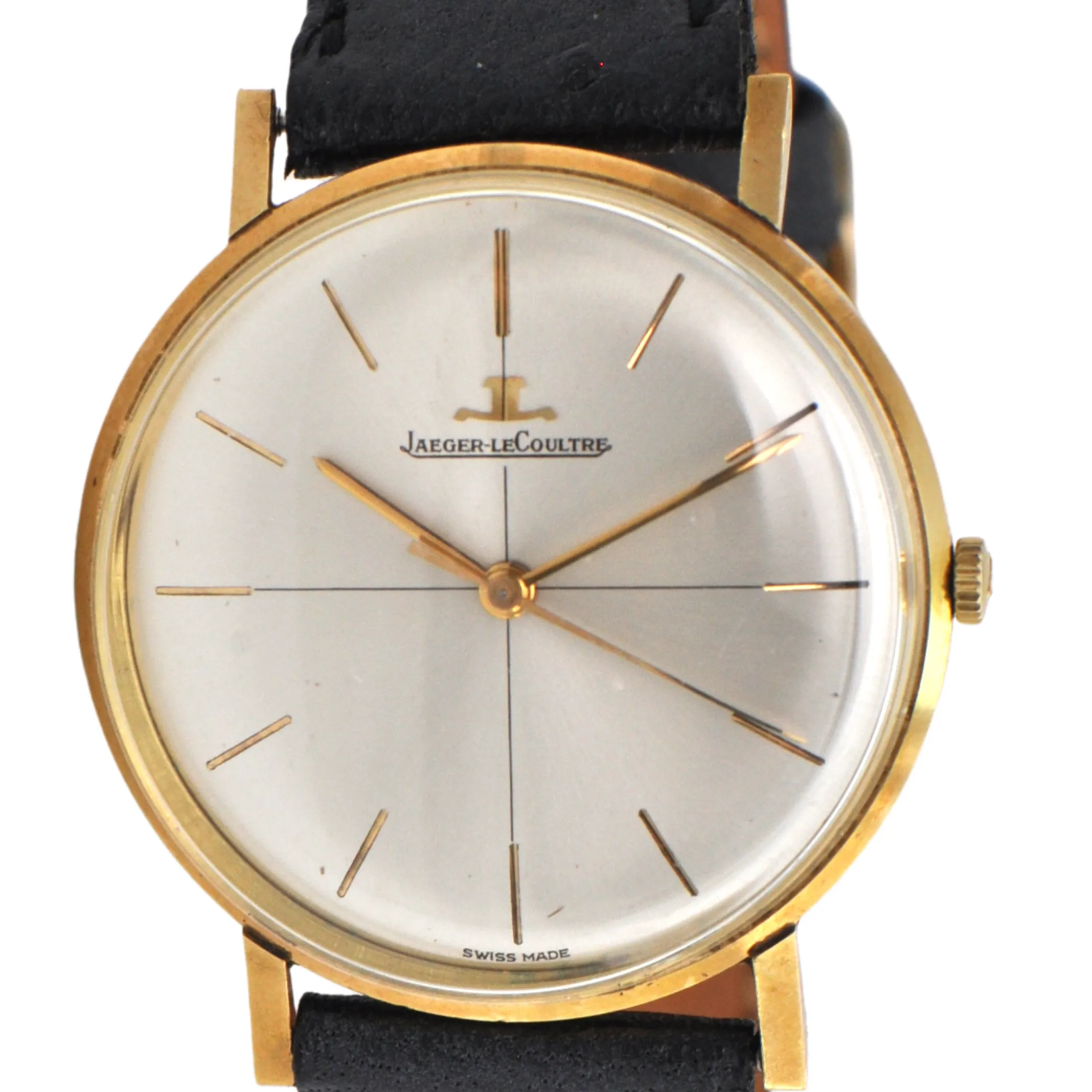 Mid-Century Jaeger LeCoultre Automatic 18K Gold Watch C.1970