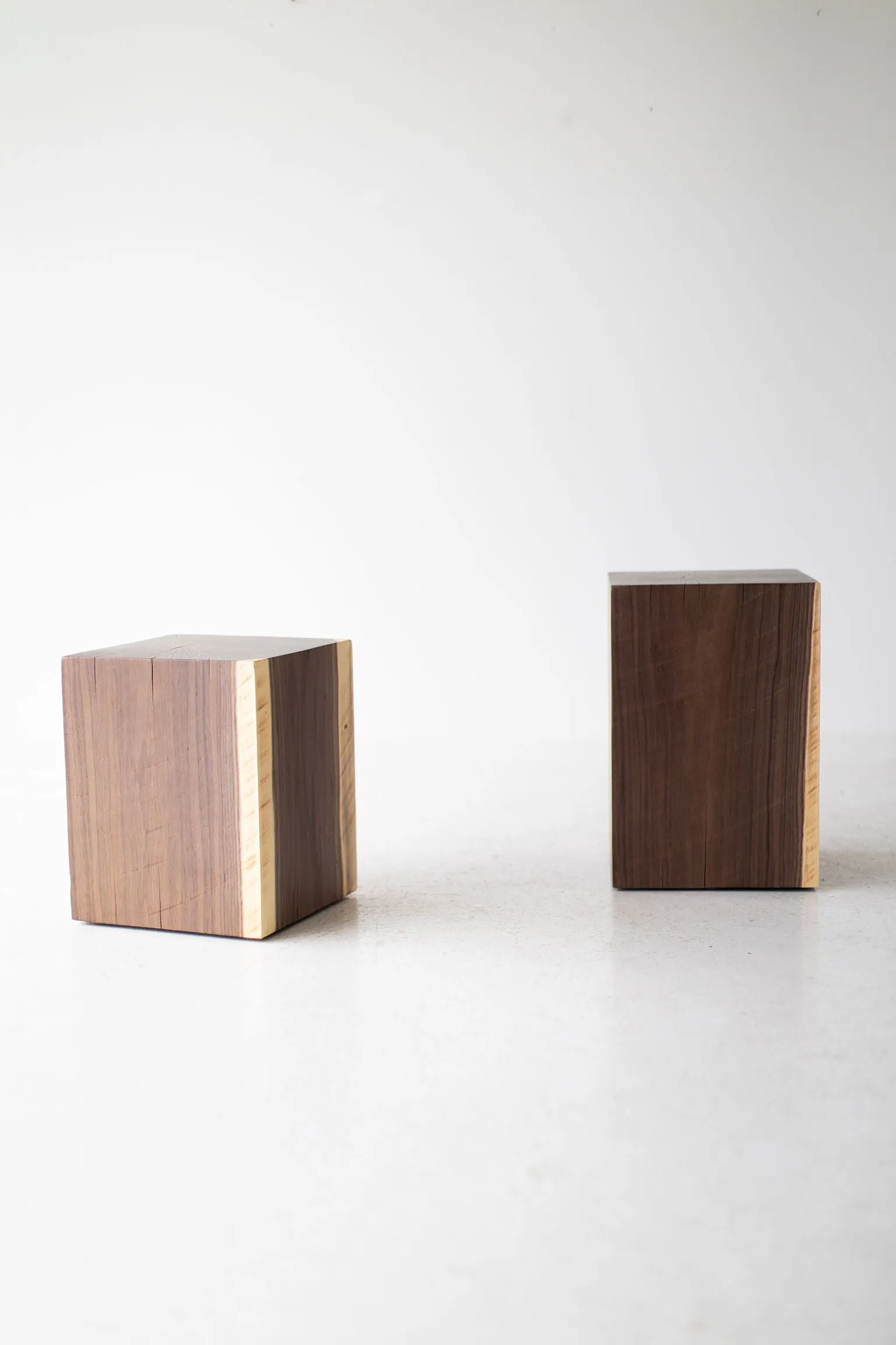 Modern Wood Side Tables - Walnut - 0621