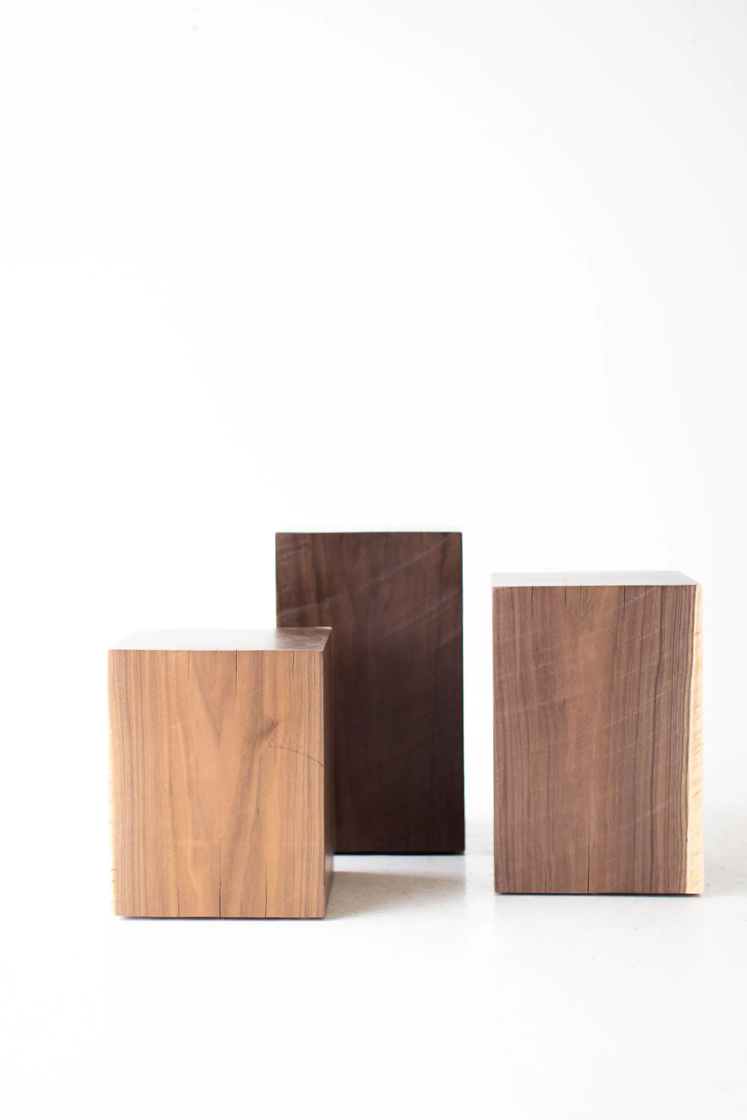 Modern Wood Side Tables - Walnut - 0621