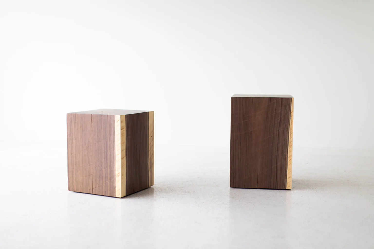 Modern Wood Side Tables - Walnut - 0621