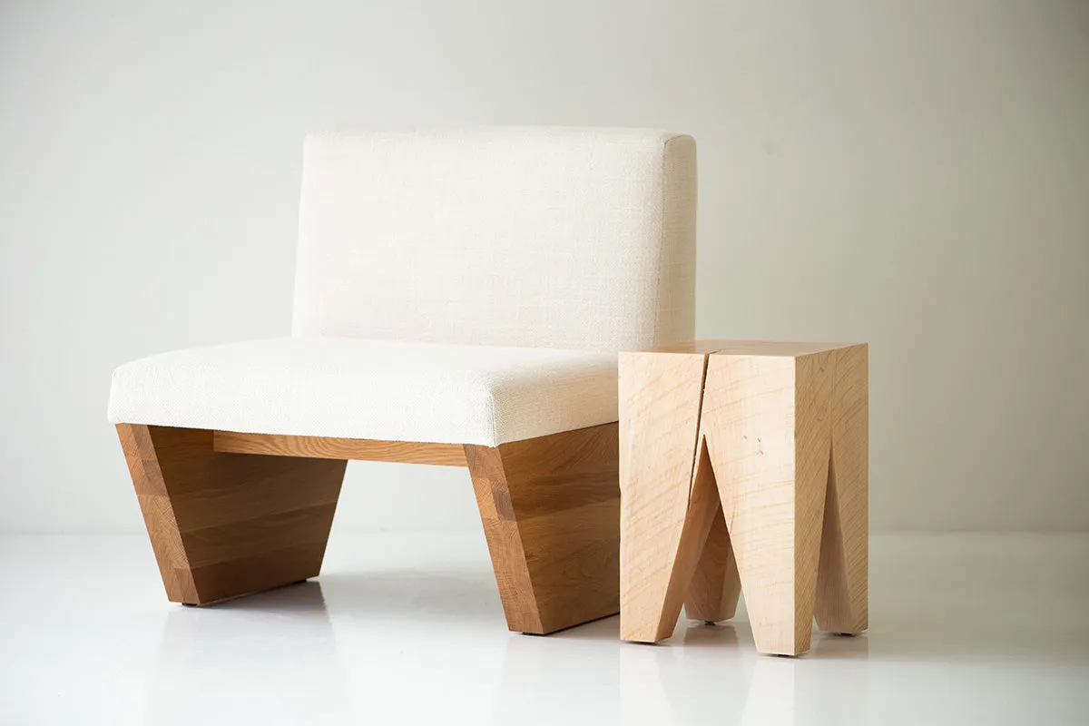 Modern Wood Stool - The Vega - 4922