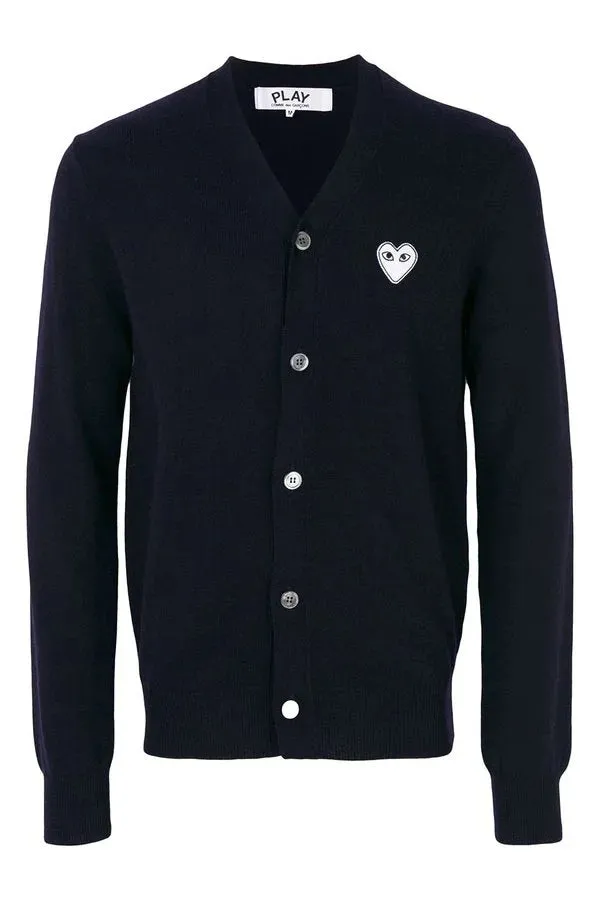 Play White Heart Men's Cardigan