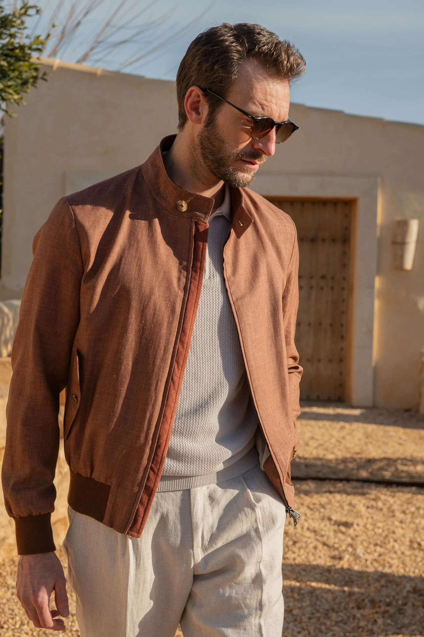 Rusty short jacket in Loro Piana fabric – Made in Italy