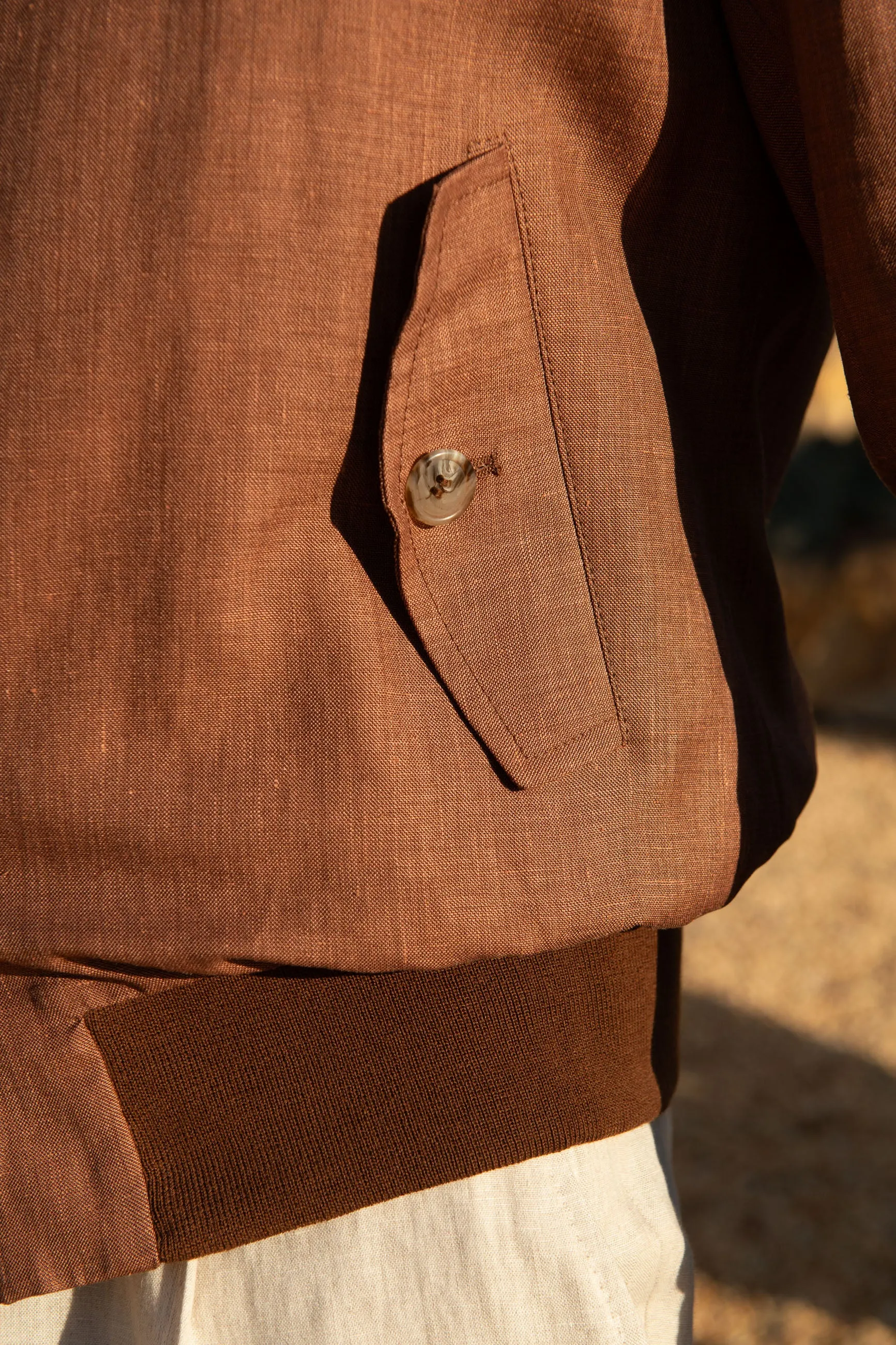 Rusty short jacket in Loro Piana fabric – Made in Italy