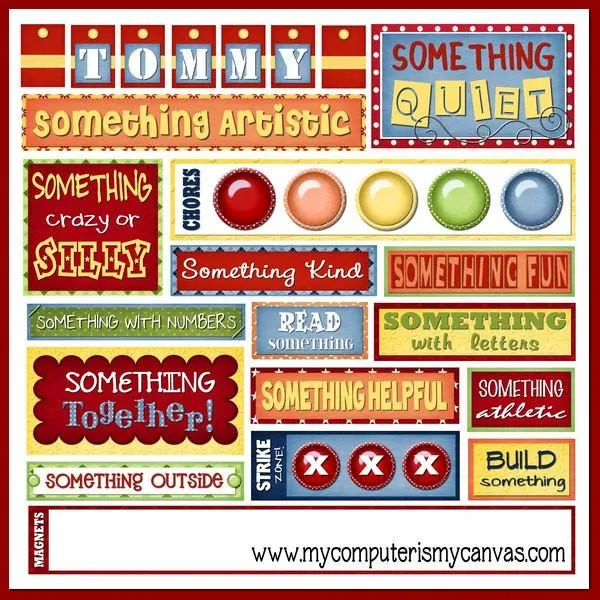 Subway Art Chore Chart & Boredom Buster PRINTABLE