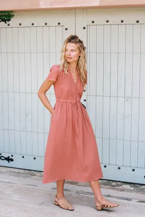 The Dawn Dress Petites | Terracotta Gauze