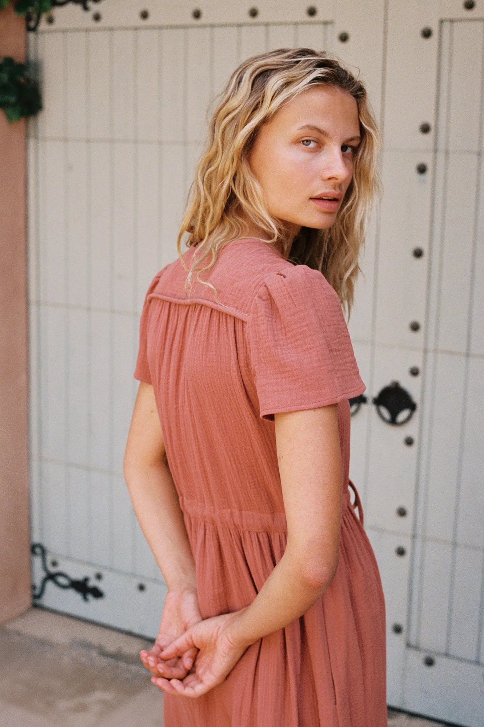 The Dawn Dress Petites | Terracotta Gauze