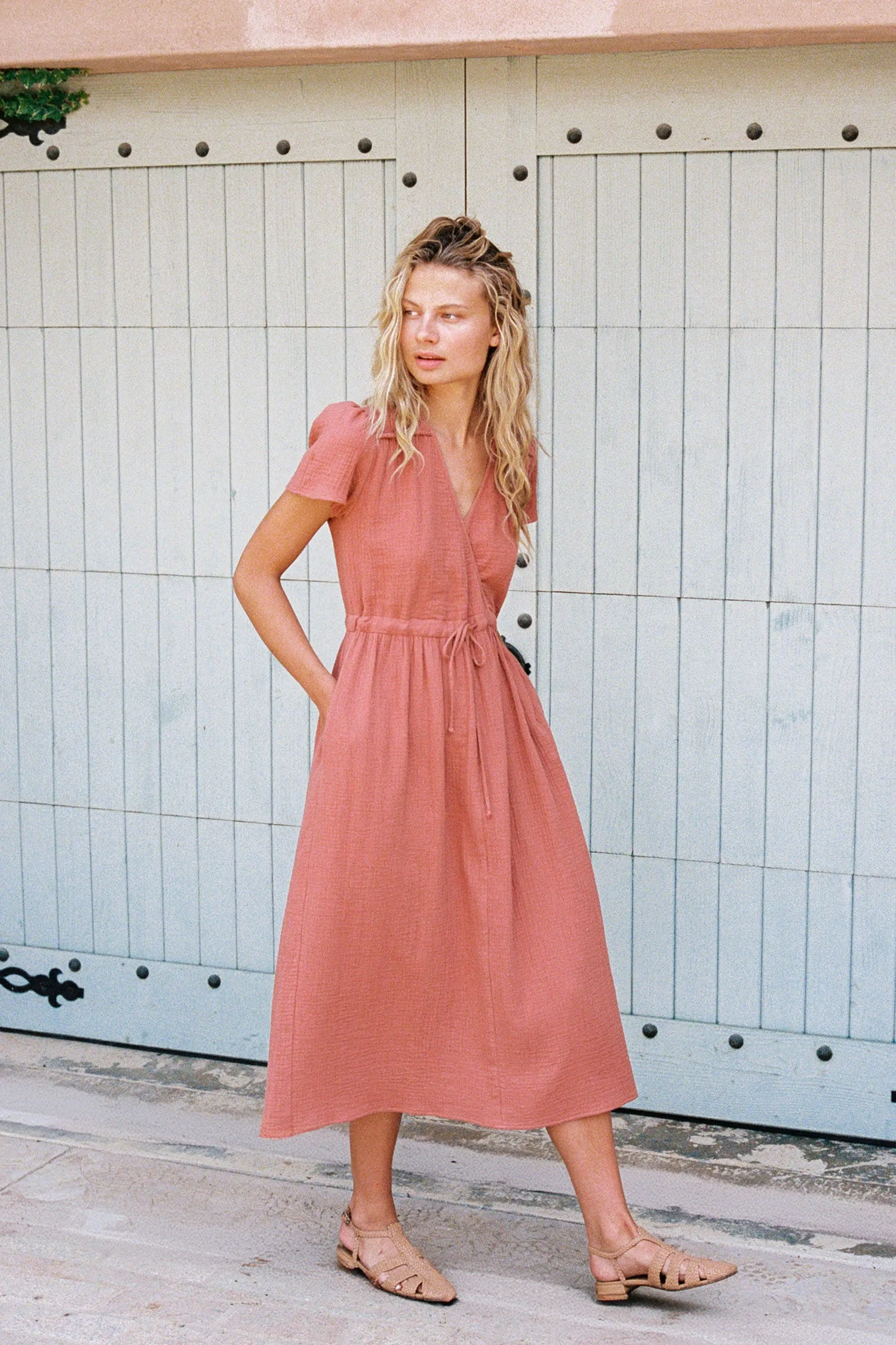 The Dawn Dress Petites | Terracotta Gauze