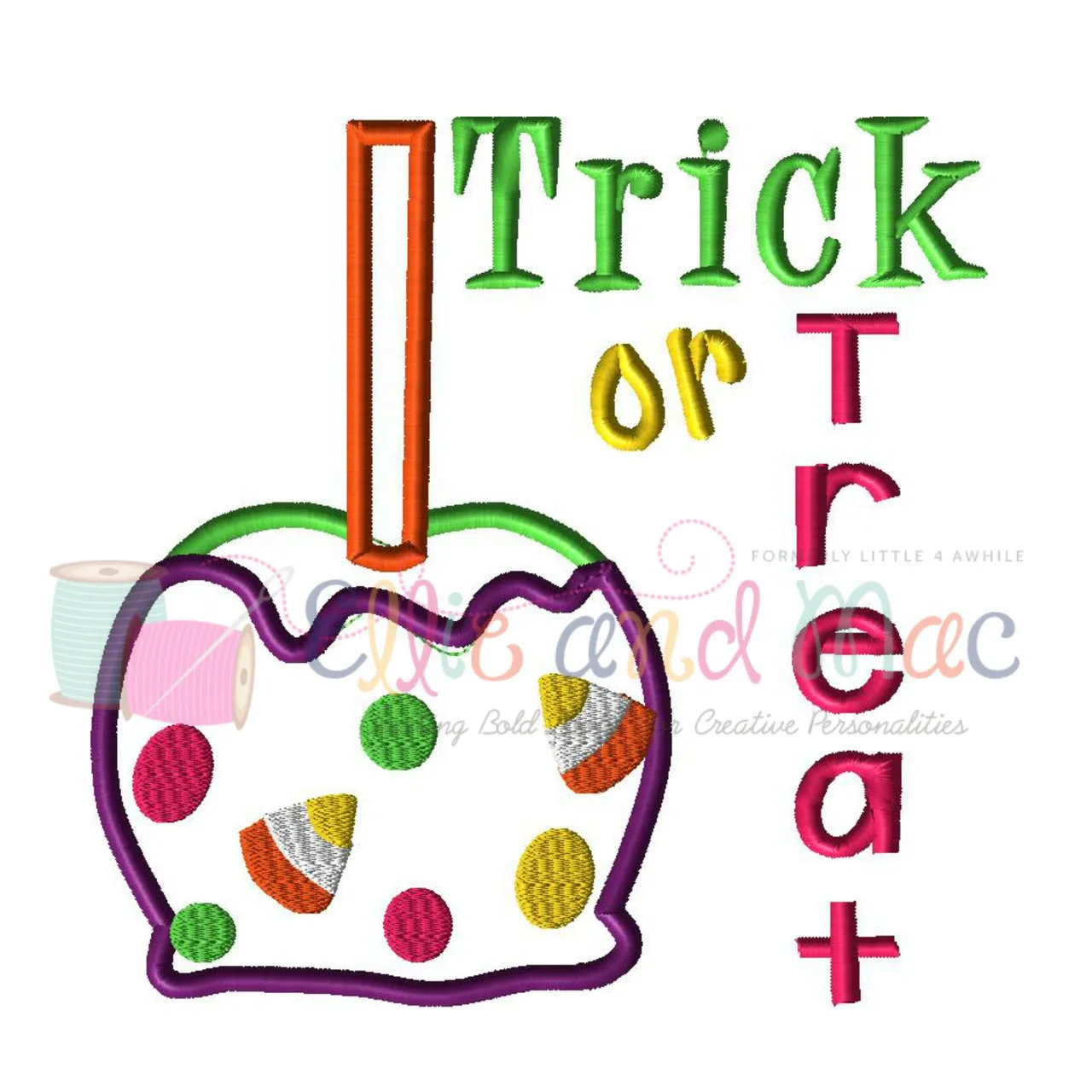 Trick or Treat Halloween Applique Embroidery Design