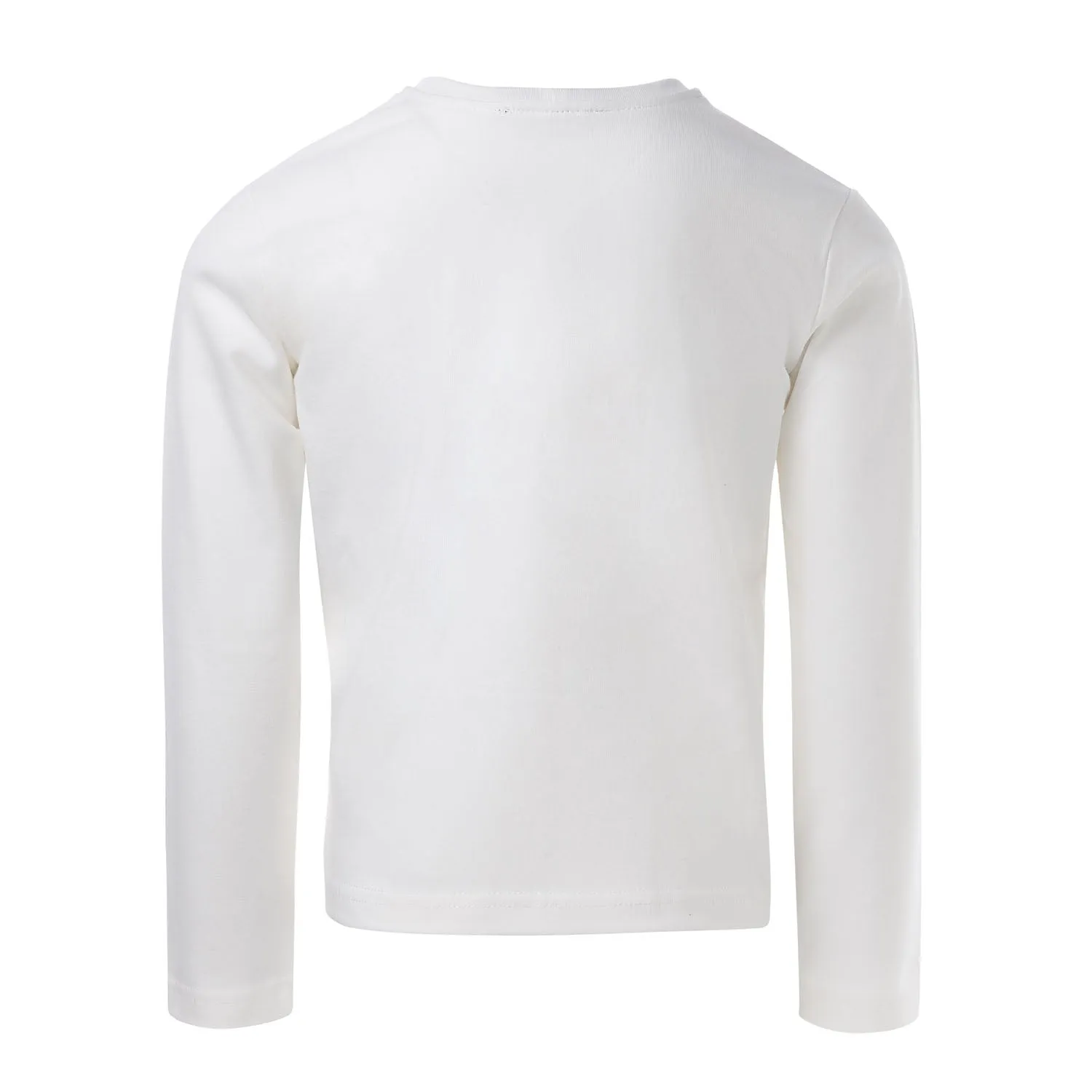 Witte longsleeve met gemengd textiel